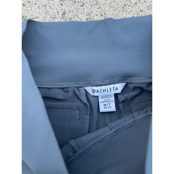 Athleta Venice Track Stripe Wide Leg Pants Medium T Green - Picture 7 of 11